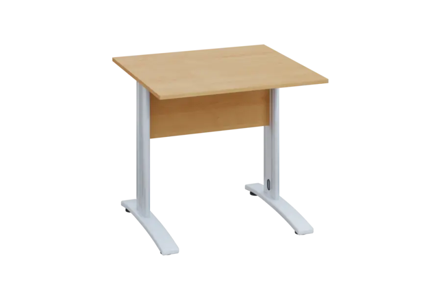 EPK 28 - 8 stůl kancelářský, kovová podnož bílá, deska 25 mm, široký 800 mm, javor horský